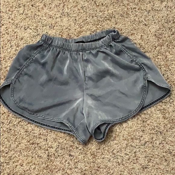 Brandy Melville Pants - Brandy Melville Blue Satin Shorts